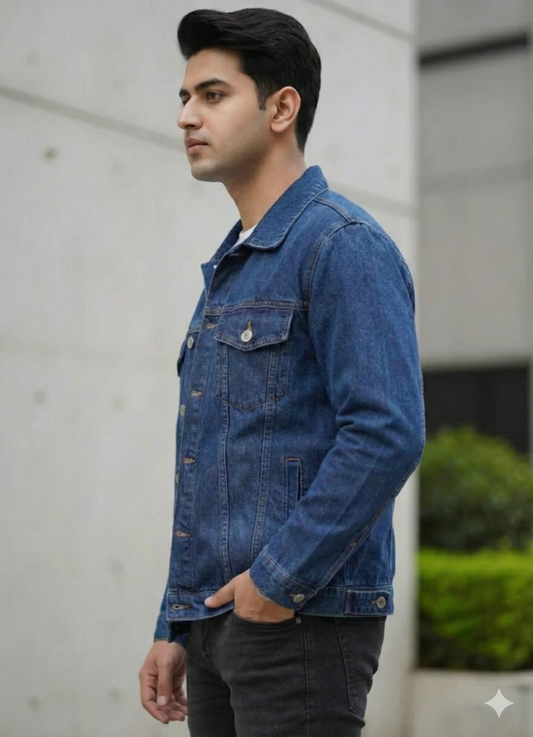 Royal Dark Blue Denim Jacket - UniSex