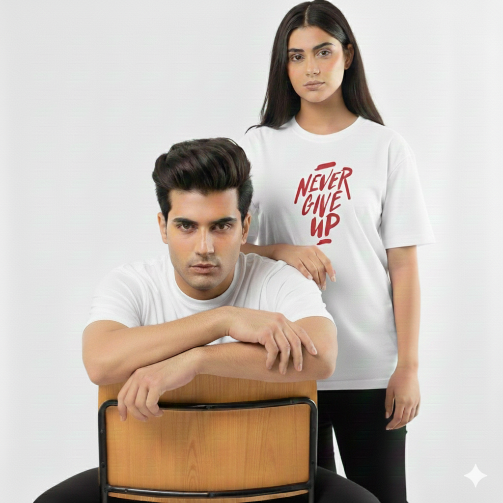 Pack of 3 Premium T-Shirts Never Give Up - UniSex