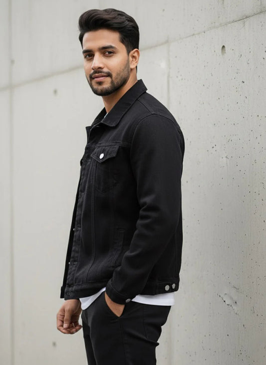 Premium Black Denim Jacket - UniSex
