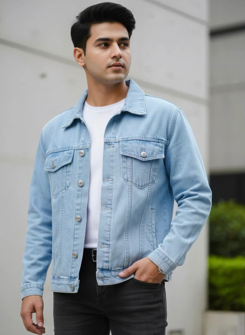Classic Ice Blue Denim Jacket - UniSex
