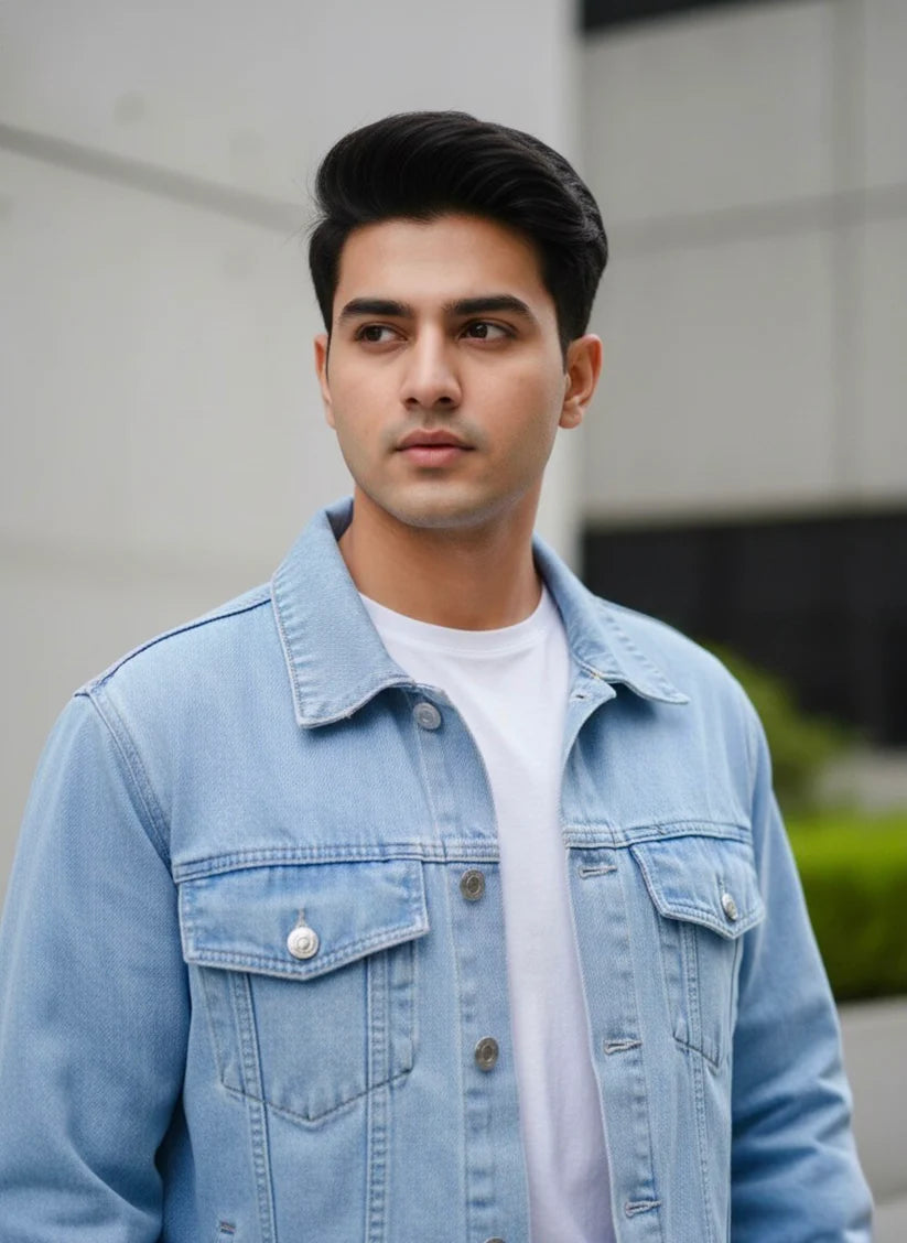 Classic Ice Blue Denim Jacket - UniSex