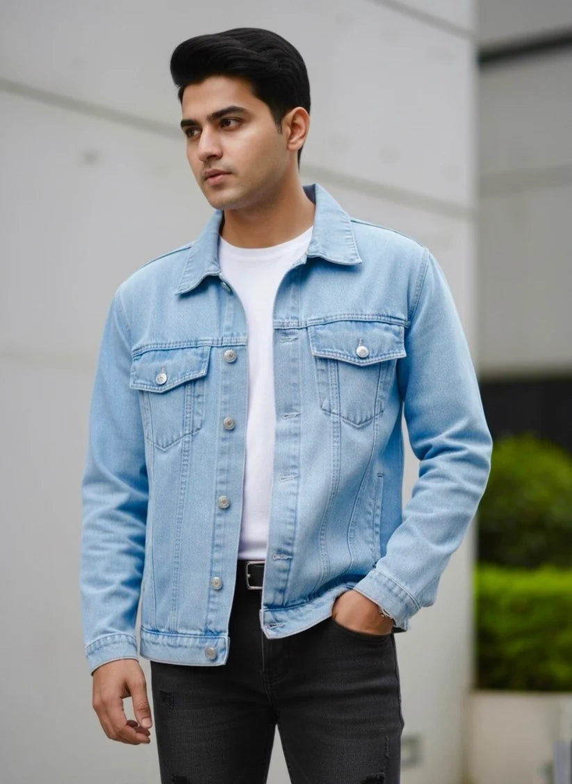 Classic Ice Blue Denim Jacket - UniSex