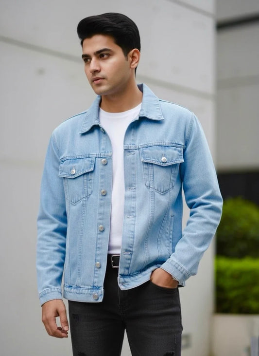 Classic Ice Blue Denim Jacket - UniSex