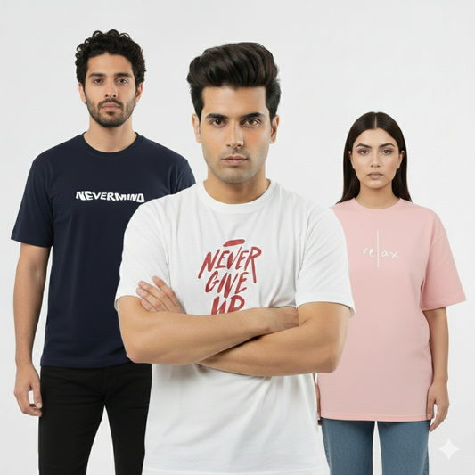 Pack of 3 Premium T-Shirts Never Give Up - UniSex