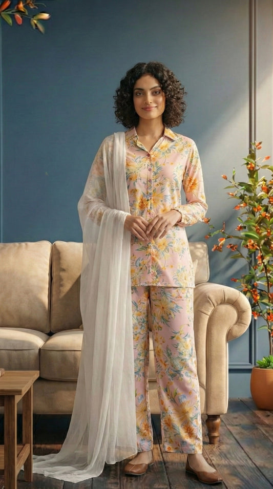 Pink Floral CO-ORD Set