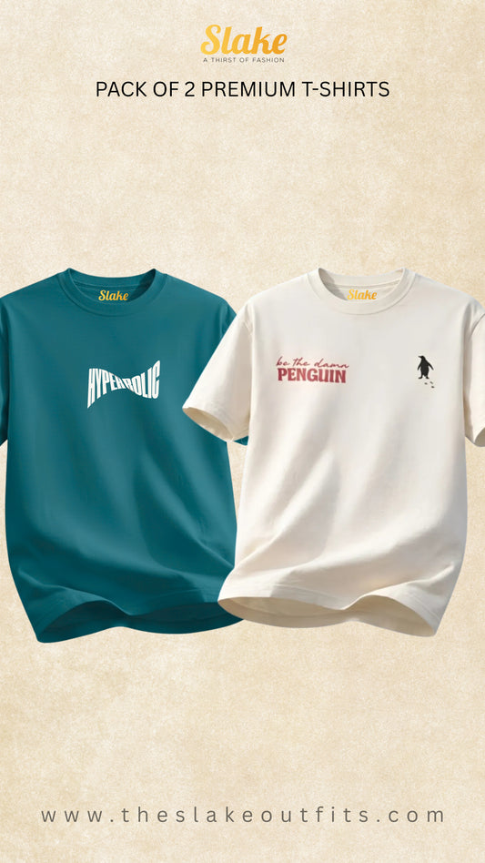 Pack of 2 Premium T-Shirts Penguin Edition