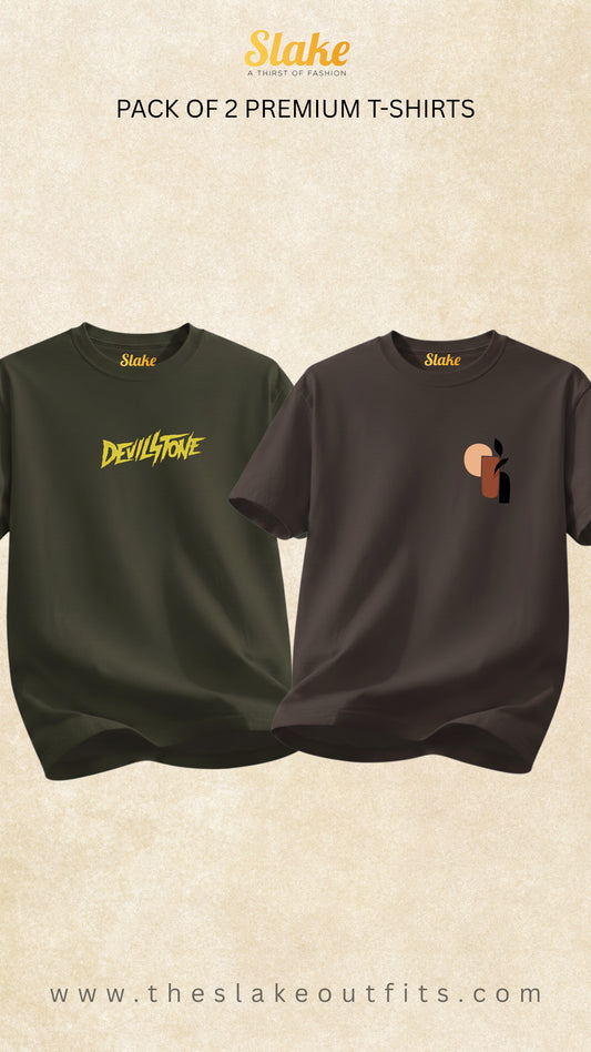 Pack of 2 Premium T-Shirts Devilstone & Scenery Edition